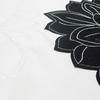 Cortina Baño Teflon Chenille Luxury Diseño Magnolia Duo Blanco Negro