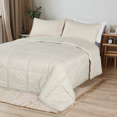 Acolchado Simil Plumon Reversible 1 Plaza Kavanagh Color Natural