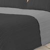 Cover Kavanagh Lisse 2 Plazas Color Negro / Gris