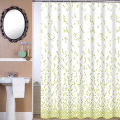 Cortina Baño Teflon Linea Estampada Diseño Ona Verde