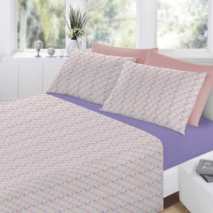 Sabana Fantasia 1 Plaza Algodon Diseño Paris Pack x 2 Iguales