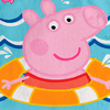 Poncho de Toalla Microfibra Disney Piñata Diseño Peppa Pig