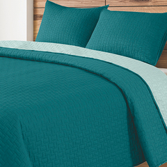 Cover Kavanagh 1 Plaza Bicolor Petroleo con Verde C/Funda