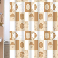 Cortina Baño Teflon Linea Estampada Diseño Pini Beige