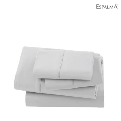 Sabana Espalma 200 Hilos Twin Lisa Plata