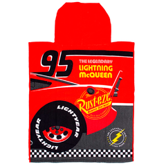 Poncho de Toalla Microfibra Disney Piñata Diseño Cars 4