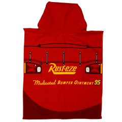 Poncho de Toalla Microfibra Disney Piñata Diseño Cars 3