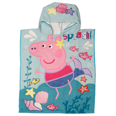 Poncho de Toalla Microfibra Disney Piñata Diseño Peppa 3