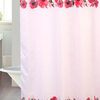 Cortina Baño Lino Diseño Pretty Flower Rosa
