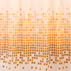 Cortina Baño Teflon Linea Estampada Diseño Pula Beige Maiz