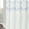 Cortina Baño Teflon Chenille Luxury Diseño Rainbow Flower Celeste