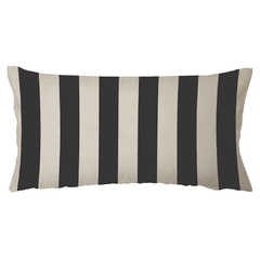 Funda de Almohadon 30x60 VH Fabrics Diseño Raya Vertical Negra