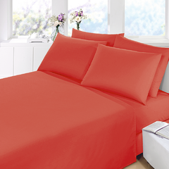 Sabana Prata Lisa Queen Size Color Rojo