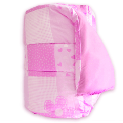 Acolchado 1 Plaza Estampado Gardisette Diseño Patchwork Flor