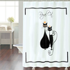 Cortina Baño Teflon Chenille Vintage Diseño Royal Cats
