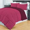 Acolchado Simil Plumon Reversible 2 Plazas Kavanagh Color Bordo