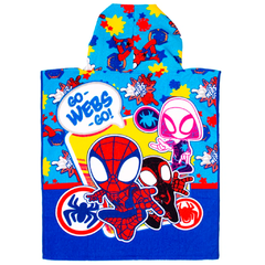 Poncho de Toalla Microfibra Disney Piñata Diseño Spidey