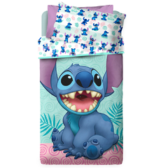 Cubrecama Ultrasonic Disney Piñata 1 Plaza Diseño Stitch