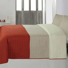 Cover Quilt Kavanagh 2 Plazas Tricolor Terracota