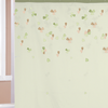 Cortina Baño Teflon Chenille Luxury Diseño Trebol Natural Verde