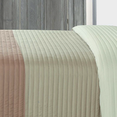 Cover Quilt Kavanagh 2 Plazas Tricolor Beige