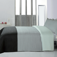 Cover Quilt Kavanagh 2 Plazas Tricolor Gris