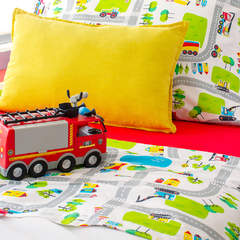 Sabana Arco Iris Junior 1 Plaza 100x100 Algodon Diseño Trucks