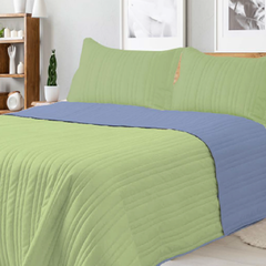 Cover Kavanagh Lisse 2 Plazas Color Verde / Aero