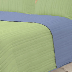 Cover Kavanagh Lisse 2 Plazas Color Verde / Aero
