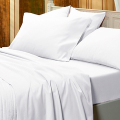 Sabana Danubio 300 Hilos Queen Size Color Blanco