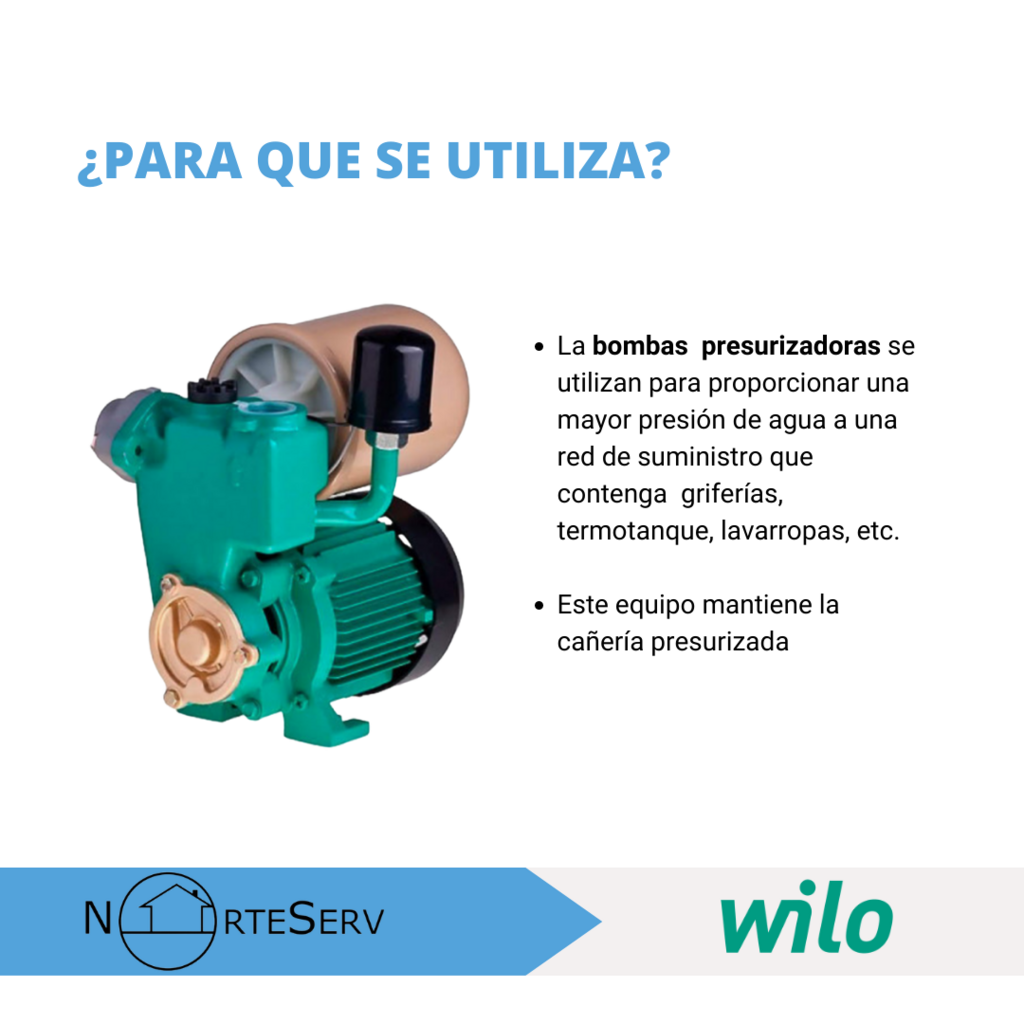 Bomba presurizadora Wilo PW-175EA - norteserv