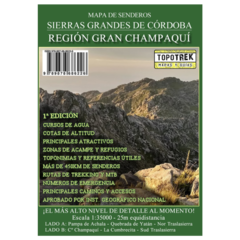 Mapa de senderos - Región Gran Champaquí - Córdoba