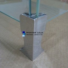 Balcão de Vidro Modulado em L 100x50x30cm BL461