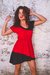 Imagen de - Vestido Moño Recorte - Rojo y Negro
