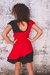 - Vestido Moño Recorte - Rojo y Negro - Solo Donovan