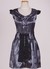 Vestido Presillas - Raso" color Gris - comprar online
