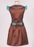 Vestido Presillas - Raso chocolate y encaje - tienda online