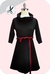 Vestido Cuello Volcado - Negro