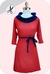 Vestido Cuello Volcado - Combinado