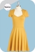Vestido Reina de Diamantes - sin faja, algodón amarillo huevo