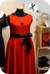 Vestido Jackie - Rojo con lazo negro