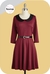 - Vestido Malen - Vino combinado con negro
