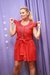 - Vestido Presillas - Rojo mate
