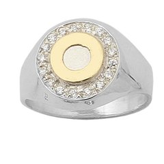Anillo plata y oro BV Cod. 1185