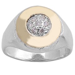Anillo plata y oro BV Cod.1203B