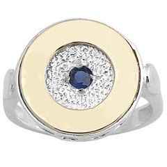 Anillo Plata y oro BV cod. 1374