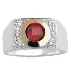 Anillo plata y oro BV Cod.1924