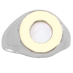 Anillo plata y oro BV Cod.1990