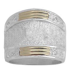 Anillo plata y oro Cod. 3458