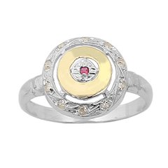 Anillo plata y oro BV Cod. 3479
